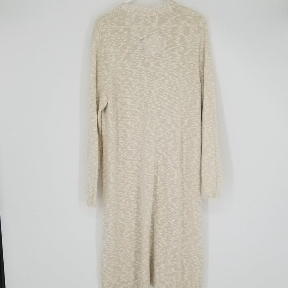 J.Jill Long Cardigan / Duster Slub Cotton, Warm Neutral, Beachy, Coastal & More - Picture 3 of 4